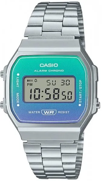 Casio A168WER-2ADF Çelik / Gri / Mavi / Turkuaz Kol Saati