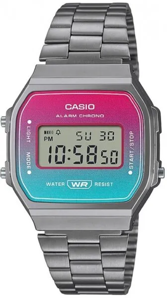 Casio A168WERB-2ADF Çelik / Gri / Kırmızı / Turkuaz Kol Saati