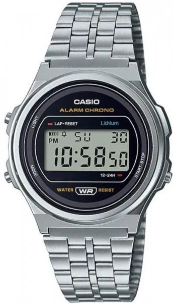 Casio A171WE-1ADF Çelik / Siyah / Gri Kol Saati