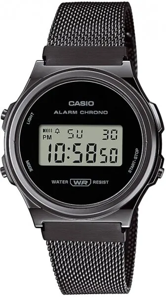 Casio A171WEMB-1ADF Çelik Hasır / Siyah Kol Saati