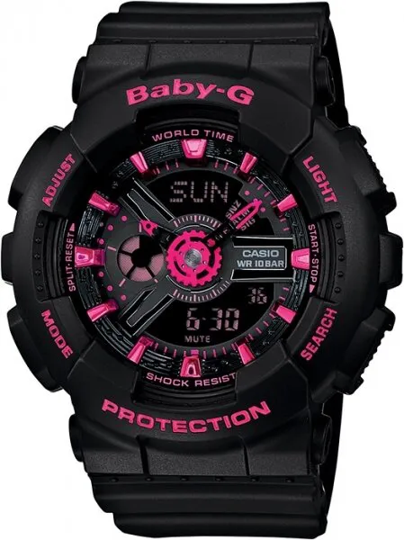 Casio Baby-G BA-111-1ADR Silikon / Siyah Kol Saati