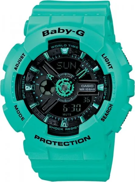 Casio Baby-G BA-111-3ADR Silikon / Yeşil Kol Saati