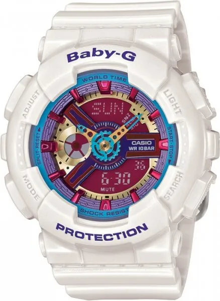 Casio Baby-G BA-112-7ADR Silikon / Mavi / Kırmızı Kol Saati