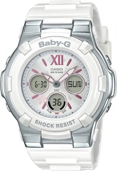 Casio Baby-G BGA-110BL-7BDR Silikon / Beyaz / Gri Kol Saati