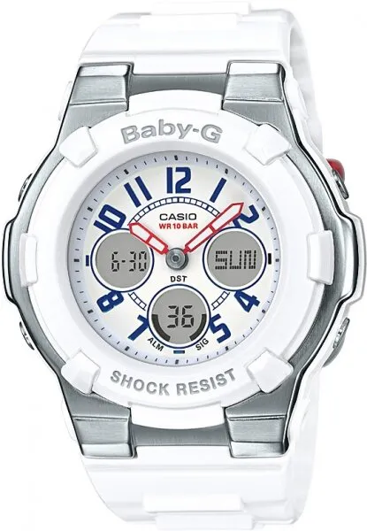 Casio Baby-G BGA-110TR-7BDR Silikon / Beyaz / Gri Kol Saati