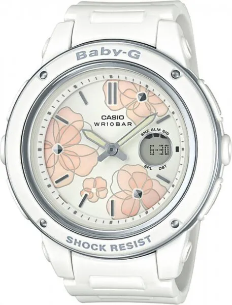 Casio Baby-G BGA-150FL-7ADR Silikon / Beyaz / Pembe Kol Saati