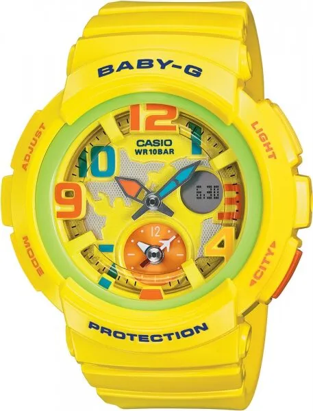 Casio Baby-G BGA-190-9BDR Silikon / Sarı / Renkli Kol Saati