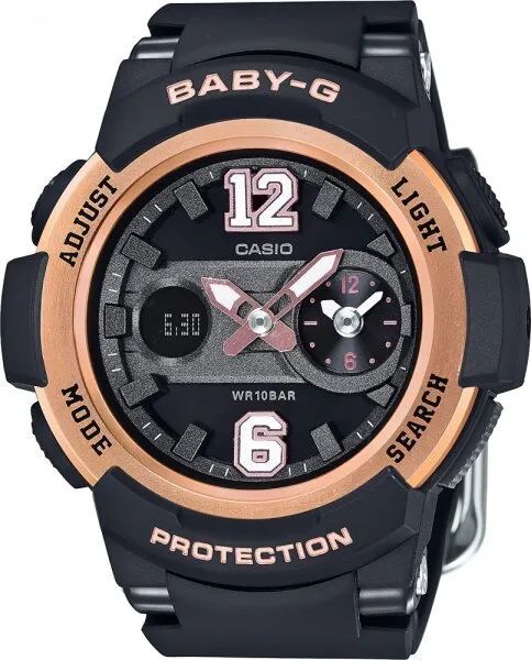 Casio Baby-G BGA-210-1BDR Silikon / Siyah / Bronz Kol Saati