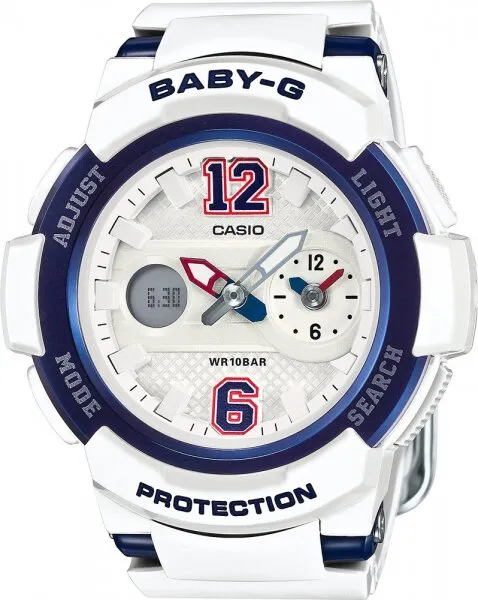 Casio Baby-G BGA-210-7B2DR Silikon / Beyaz / Lacivert Kol Saati
