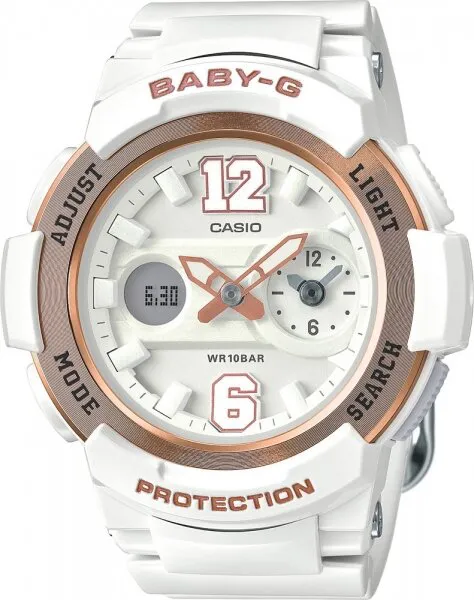 Casio Baby-G BGA-210-7B3DR Silikon / Beyaz / Bronz Kol Saati