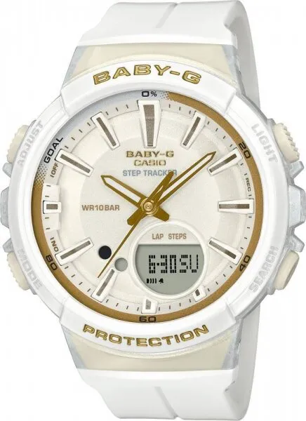 Casio Baby-G BGS-100GS-7ADR Silikon / Beyaz / Bronz Kol Saati