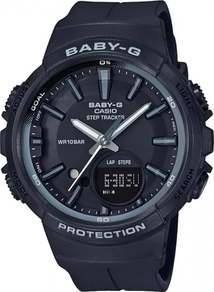 Casio Baby-G BGS-100SC-1ADR Silikon / Siyah / Koyu Gri Kol Saati