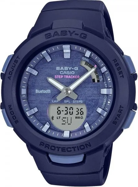 Casio Baby-G BSA-B100AC-2ADR Silikon / Lacivert Kol Saati