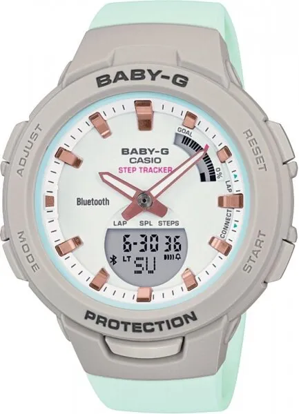 Casio Baby-G BSA-B100MC-8ADR Silikon / Beyaz / Krem Kol Saati