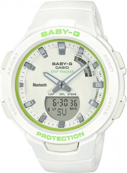 Casio Baby-G BSA-B100SC-7ADR Silikon / Beyaz / Yeşil Kol Saati
