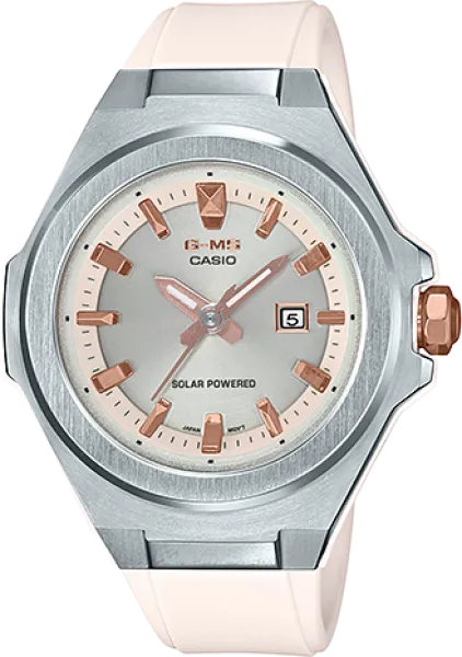 Casio G-MS MSG-S500-7ADR Silikon / Gri / Krem Kol Saati