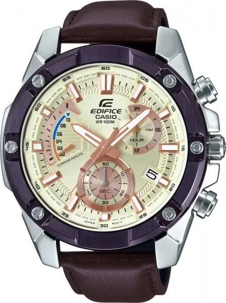 Casio Edifice EFR-559BL-7AVUDF Gri / Kahverengi Kol Saati