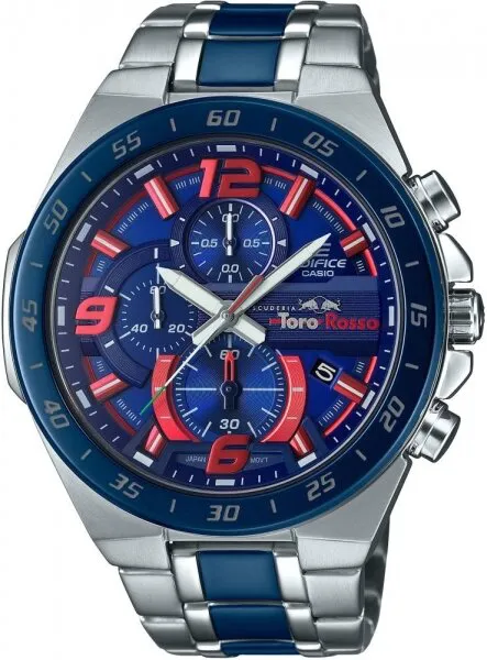 Casio Edifice EFR-564TR-2ADR Mavi / Kırmızı Kol Saati