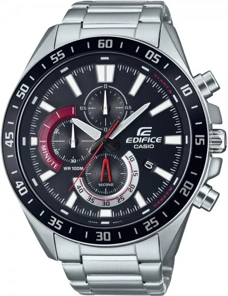 Casio Edifice EFV-620D-1A4VUDF Siyah / Gri / Kırmızı Kol Saati