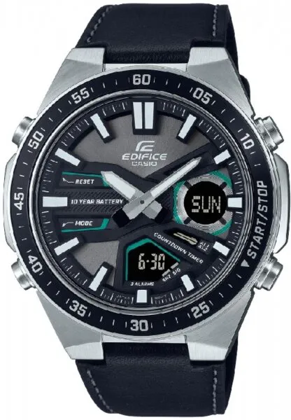 Casio Edifice EFV-C110L-1AVDF Deri / Siyah / Gri Kol Saati