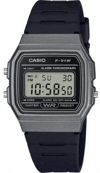 Casio F-91WM-1BDF Silikon / Siyah / Koyu Gri Kol Saati