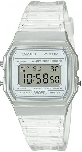 Casio F-91WS-7DF Silikon / Beyaz / Gri Kol Saati