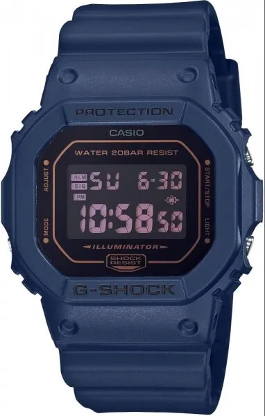 Casio G-Shock DW-5600BBM-2DR Silikon / Siyah / Koyu Mavi Kol Saati