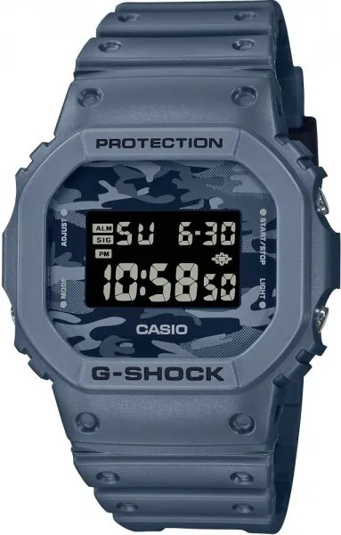 Casio G-Shock DW-5600CA-2DR Silikon / Koyu Mavi / Kamuflaj Kol Saati