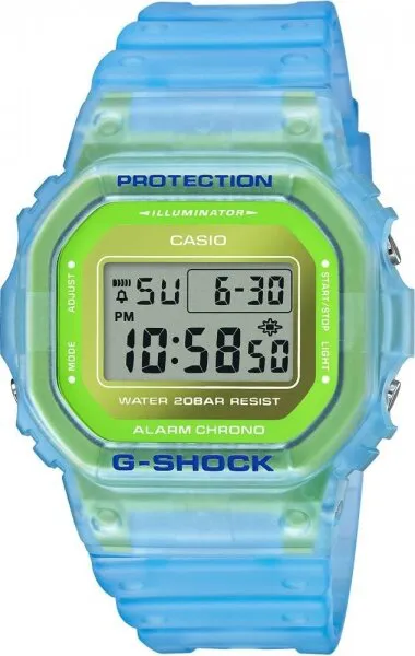 Casio G-Shock DW-5600LS-2DR Silikon / Mavi / Yeşil Kol Saati