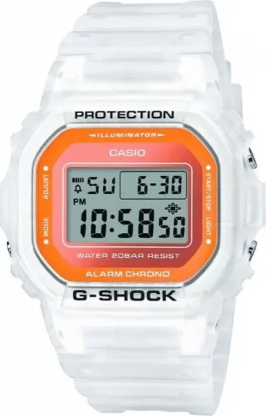 Casio G-Shock DW-5600LS-7DR Silikon / Beyaz / Turuncu Kol Saati