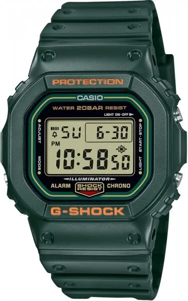 Casio G-Shock DW-5600RB-3DR Silikon / Siyah / Koyu Yeşil Kol Saati