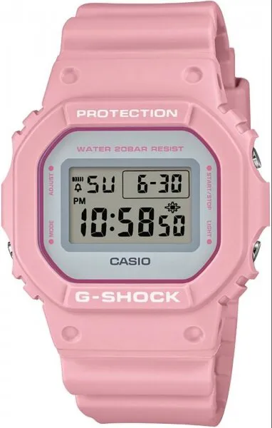 Casio G-Shock DW-5600SC-4DR Silikon / Gri / Pembe Kol Saati