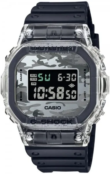 Casio G-Shock DW-5600SKC-1DR Silikon / Siyah / Şeffaf Gri Kol Saati