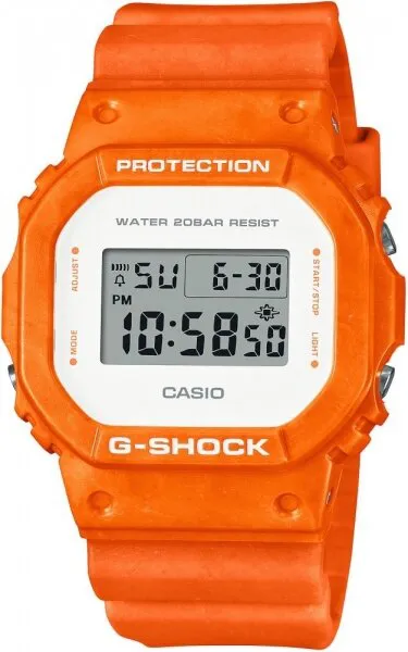 Casio G-Shock DW-5600WS-4DR Silikon / Beyaz / Turuncu Kol Saati