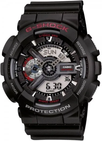 Casio G-Shock GA-110-1ADR Siyah / Siyah / Gri Kol Saati