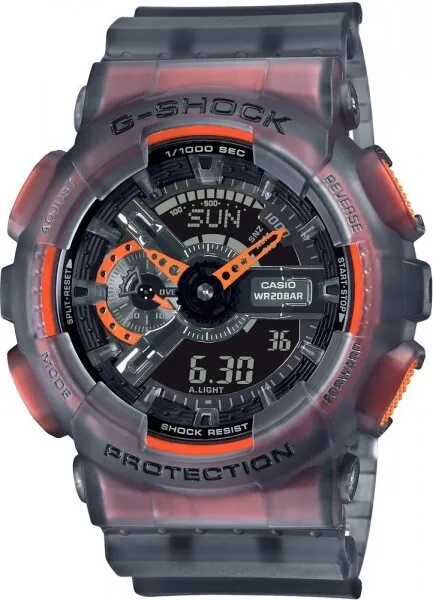 Casio G-Shock GA-110LS-1ADR Şeffaf Siyah / Siyah Kol Saati