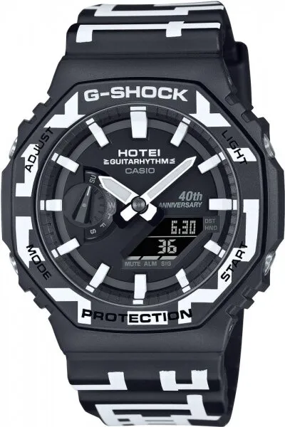 Casio G-Shock GA-2100HT-1ADR Silikon / Siyah / Beyaz Kol Saati