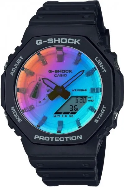 Casio G-Shock GA-2100SR-1ADR Silikon / Siyah Kol Saati