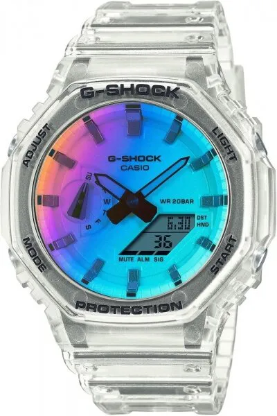 Casio G-Shock GA-2100SRS-7ADR Silikon / Şeffaf Gri Kol Saati