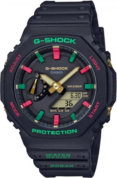 Casio G-Shock GA-2100TH-1ADR Silikon / Siyah Kol Saati
