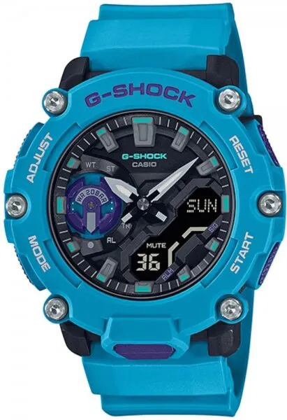 Casio G-Shock GA-2200-2ADR Silikon / Siyah / Turkuaz Kol Saati