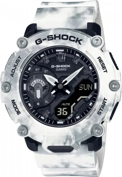 Casio G-Shock GA-2200GC-7ADR Silikon / Siyah / Beyaz / Gri Kol Saati