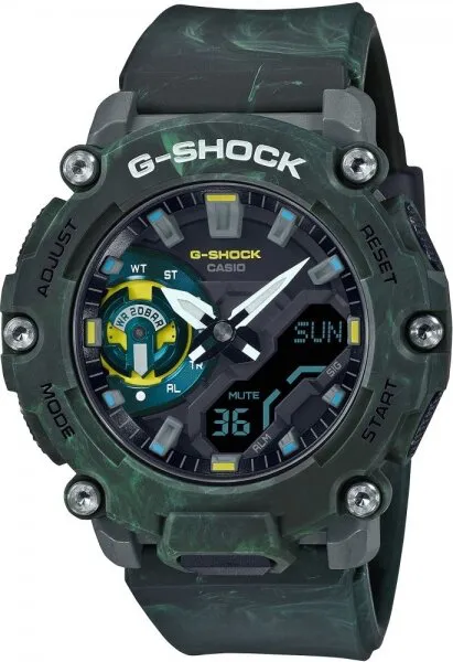 Casio G-Shock GA-2200MFR-3ADR Silikon / Koyu Gri / Koyu Yeşil Kol Saati