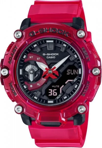 Casio G-Shock GA-2200SKL-4ADR Silikon / Siyah / Kırmızı Kol Saati