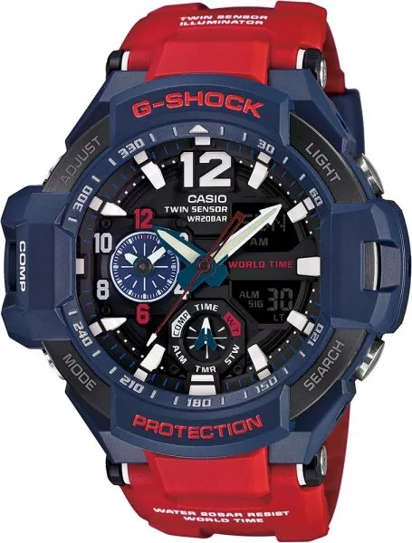 Casio G-Shock Gravitymaster GA-1100-2ADR Silikon / Siyah / Lacivert Kol Saati