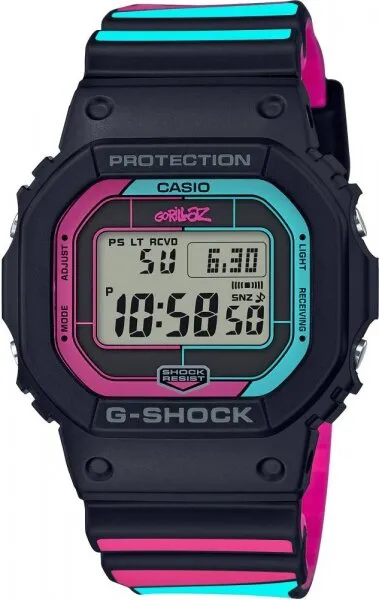 Casio G-Shock GW-B5600GZ-1DR Silikon / Siyah / Yeşil / Kırmızı Kol Saati