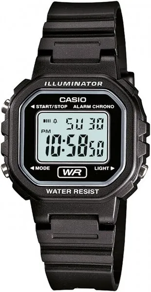 Casio LA-20WH-1ADF Silikon / Siyah / Gri Kol Saati