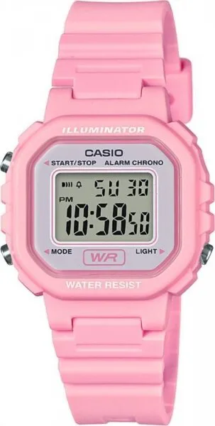 Casio LA-20WH-4A1DF Silikon / Gri / Pembe Kol Saati