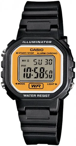 Casio LA-20WH-9ADF Silikon / Siyah / Turuncu Kol Saati