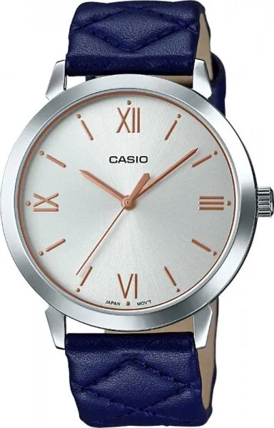 Casio LTP-E153L-2ADF Lacivert / Deri Kol Saati